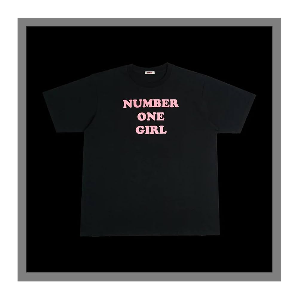 ROSE ROSIE NUMBER ONE GIRL Tシャツ ブラック トレカ Amazon.com: ROSÉ rosie Official MD NUMBER ONE GIRL Black T